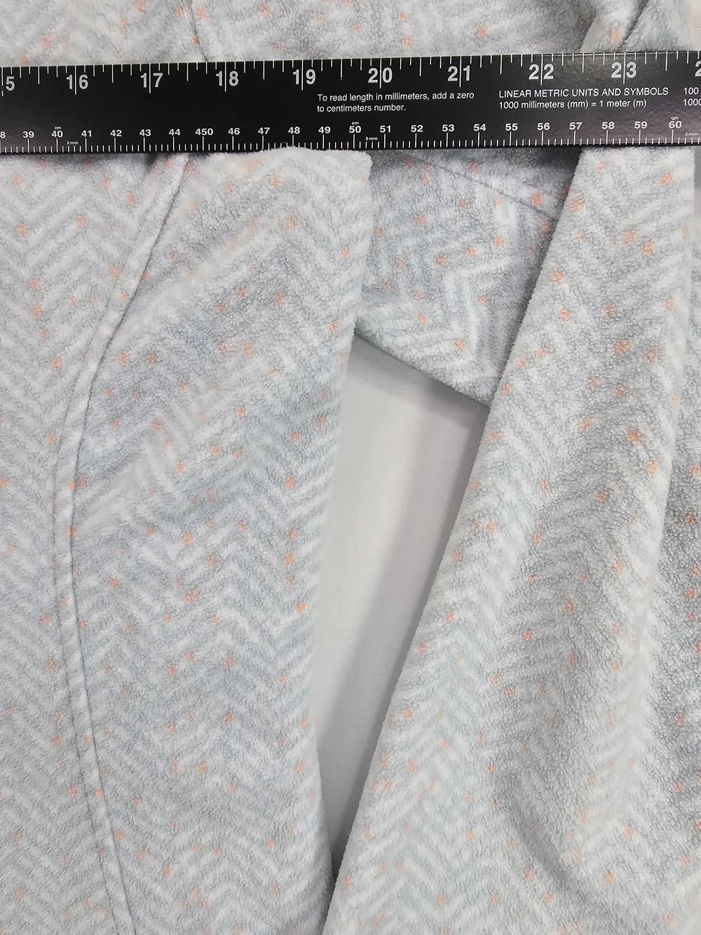 Columbia Fleece Chevron‎ Jacket Full Zip Women's Med White Gray Pink Polka Dots